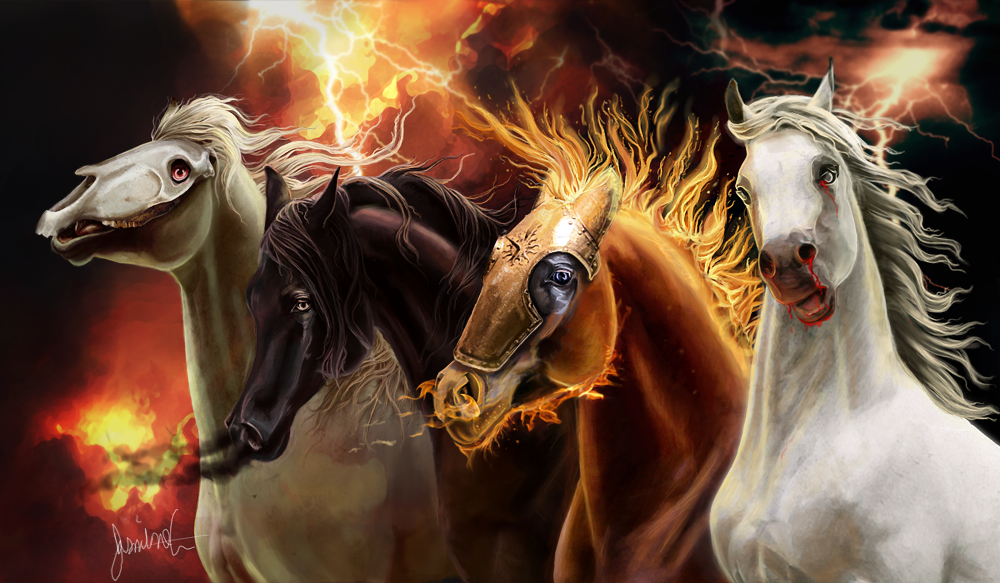 Обложка лошади. Четыре всадника апокалипсиса. Четыре лошади апокалипсиса. Лошади всадников апокалипсиса.