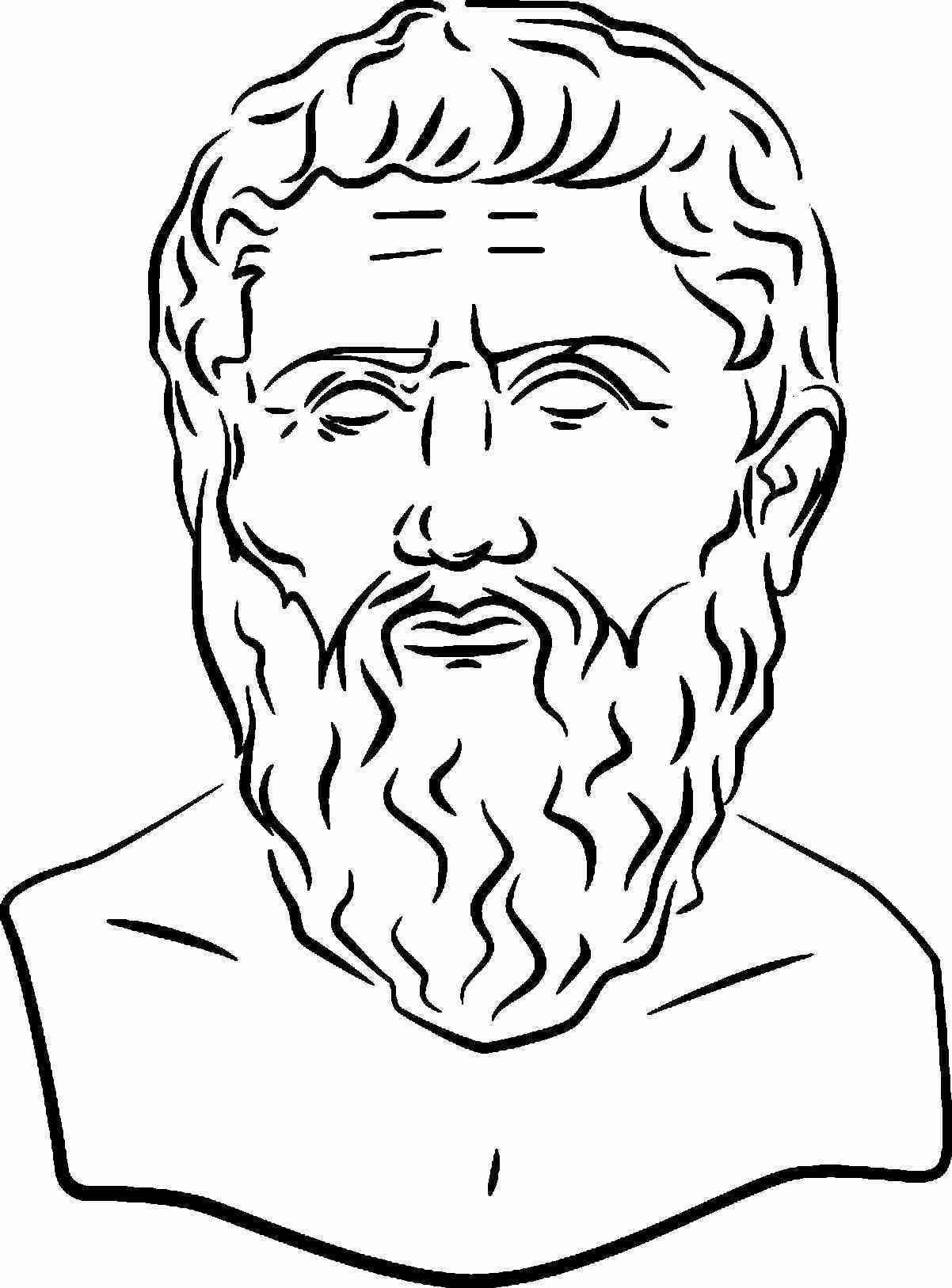 Портрет древнего мыслителя Платон
